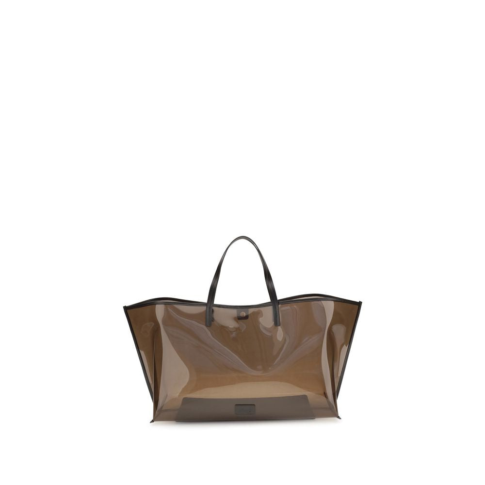 Staud Braune PVC-Handtasche